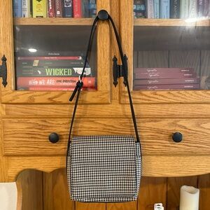 VTG Neutral Houndstooth Shoulder Bag
